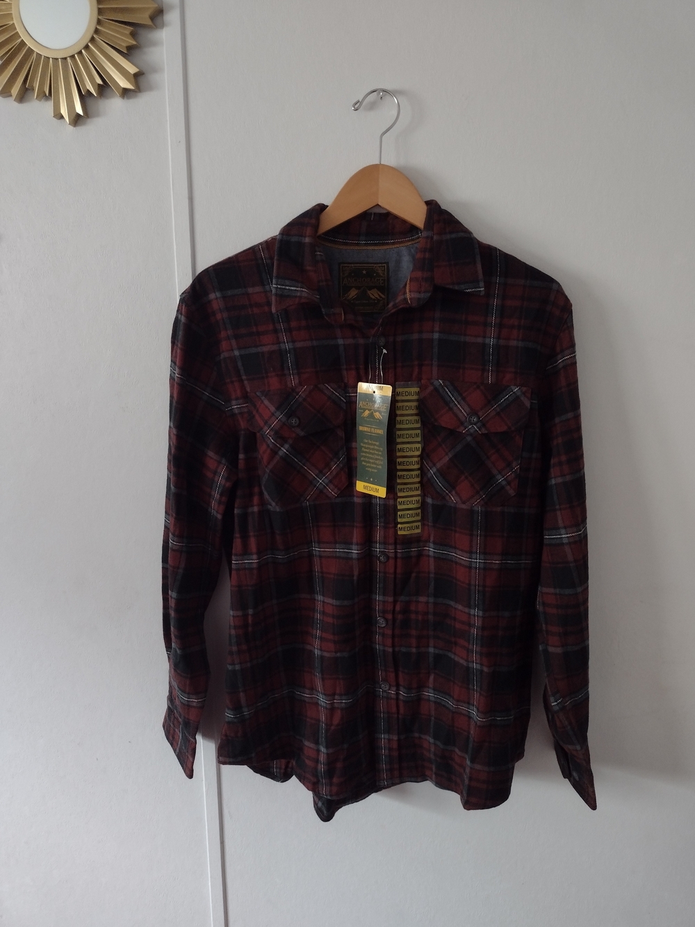 Anchorage Mens Cotton Brawny Plaid Flannel Medium